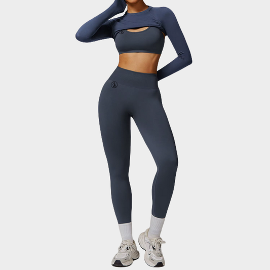 Azure Seamless Fitted Long Sleeve Top