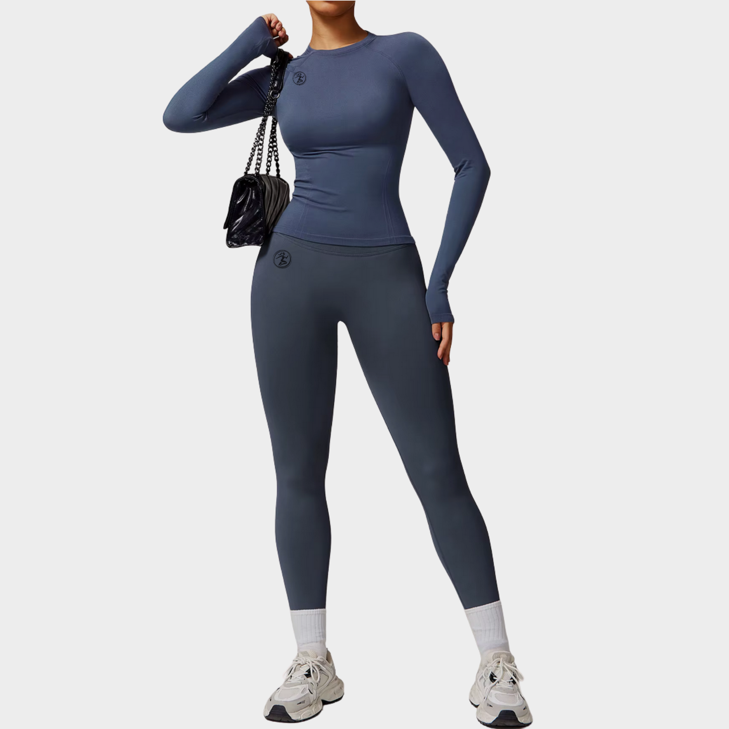 Azure Seamless Fitted Long Sleeve Top