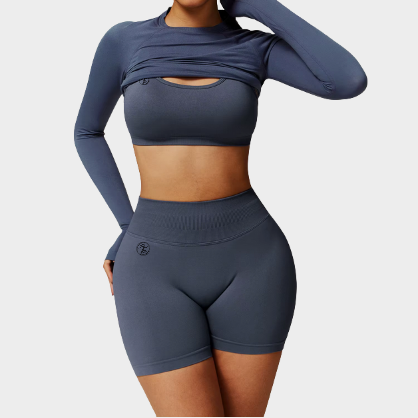 Azure Seamless Fitted Long Sleeve Top