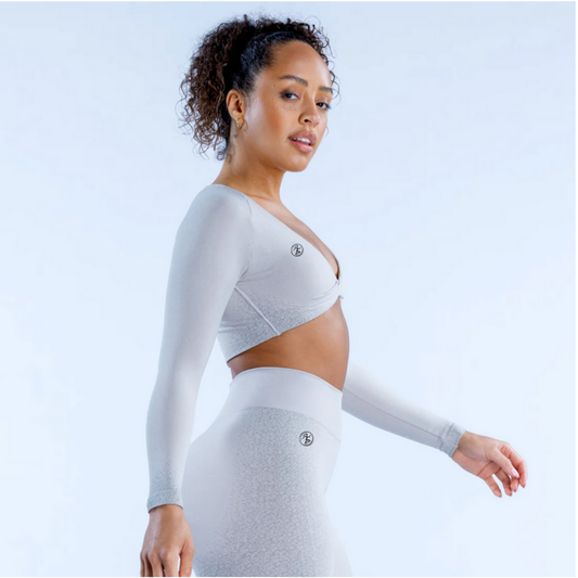 Empower Clay Twist Front Crop Top