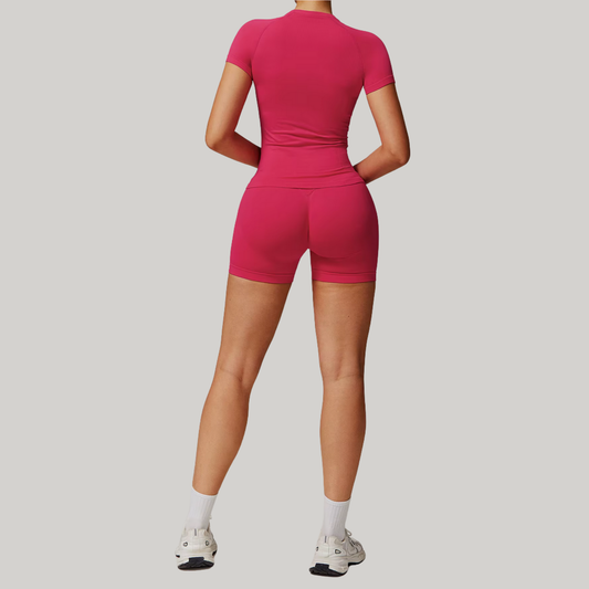 Cerise Seamless Fitted Top