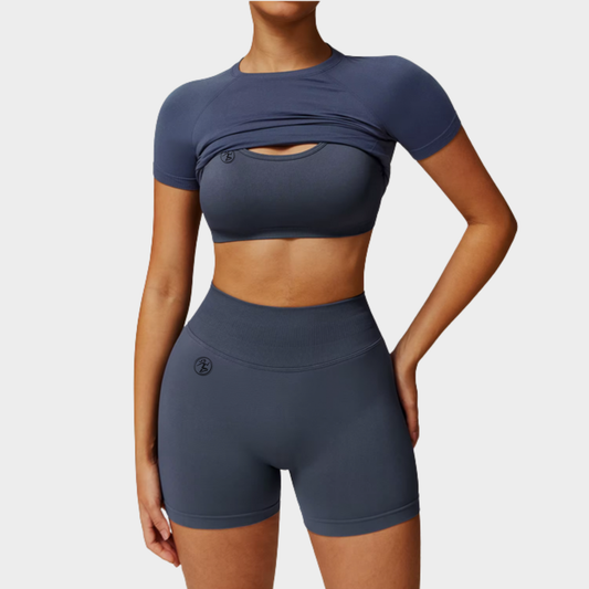 Azure Seamless Fitted Top