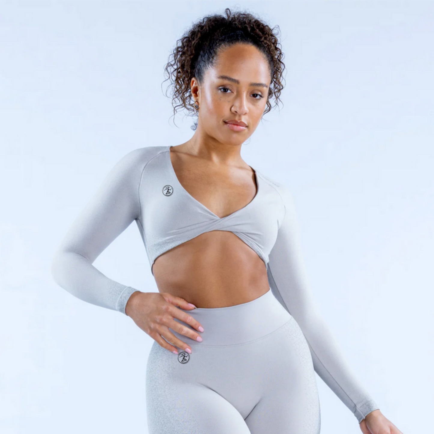 Empower Clay Twist Front Crop Top
