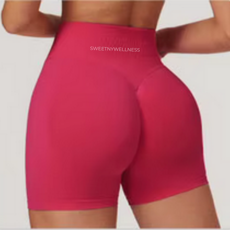 Cerise Scrunch Seamless Shorts