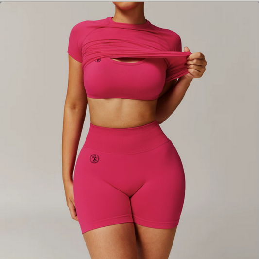 Cerise Seamless Fitted Top