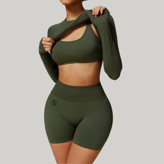 Evergreen Seamless Fitted Long Sleeve Top