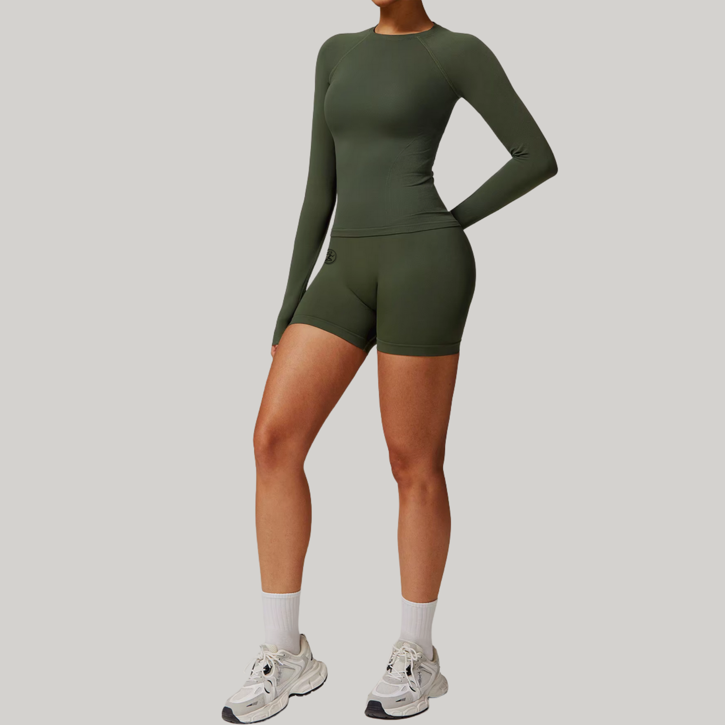 Evergreen Seamless Fitted Long Sleeve Top