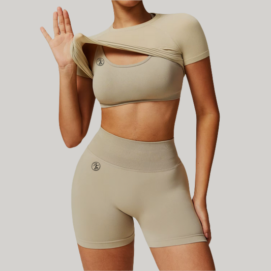 Mocha Seamless Fitted Top
